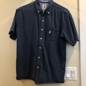 Johnnie-O Navy Blue Short Sleeve Button Down